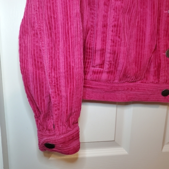 Cabi Cheeky Topper Pink Corduroy Button Front Jacket Style 4124 Sz M - Picture 5 of 13